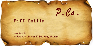 Piff Csilla névjegykártya