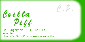 csilla piff business card